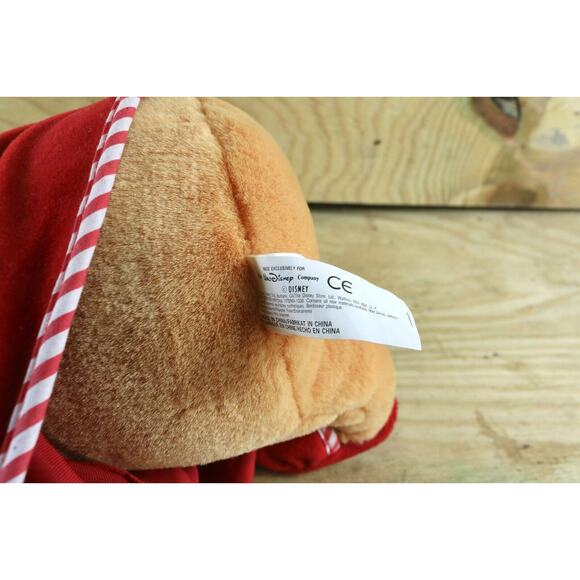 Disney Plush Winnie the Pooh Plush Lot of 3 Vintage, Minnie Piglet Beige Red - Picture 6 of 11